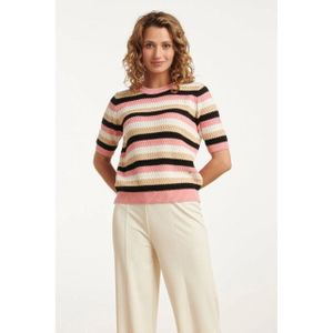 Smashed Lemon - 25109 - Gebreide Trui - Zacht Neutral Colourblock