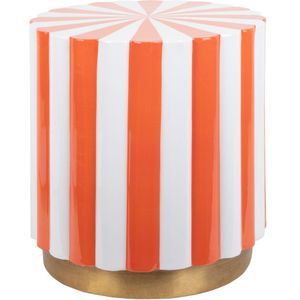 Leitmotiv kruk candy swirl bright orange & white