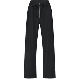 Jane Lushka - Beril - Slim-fit Broek - Zwart - Stretch Technical Jersey