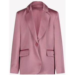 Monnalisa - 17D1134122 - Blazer - Poederroze - Satijn - Enkele Rij Knopen