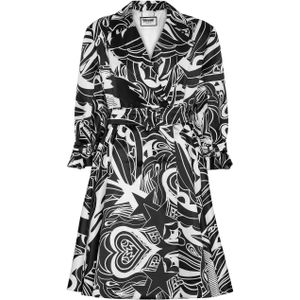 Philipp Plein - Trenchcoat Circus - Zwart - Dames - Duchesse-satijn