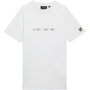 Lyle And Scott - T-shirt - Wit - Jongens - Geborduurd Logo