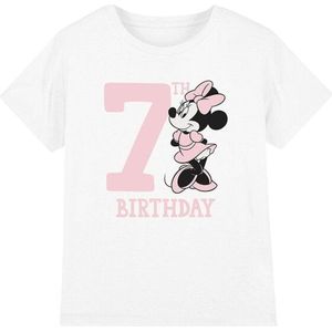 Disney Kinderen/kinderen minnie mouse 7e verjaardag t-shirt
