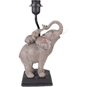 Clayre & Eef Lampenvoet olifant 21x14x36 cm bruin kunststof lampvoet