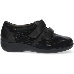 Durea - 6096 - Klittenbandschoenen - Zwart - Leer