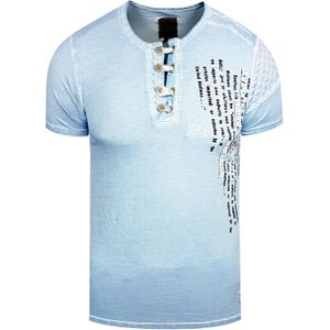 Rusty Neal - Olie-gewassen T-shirt - Heren - Normale Pasvorm - 100% Katoen