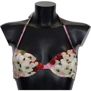 Dolce & Gabbana Vrouwen Multicolor Bloemen Badpak Strandkleding Bikini Tops