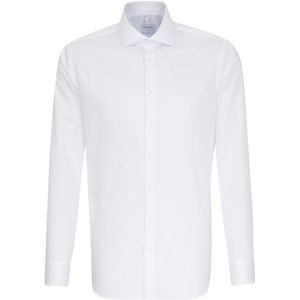 Seidensticker - Heren 1/1 - Overhemd - Wit - 100% Katoen, Oxford Doek, Kentkraag, Verstelbare Manchet