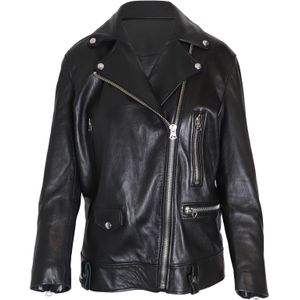 Acne Studios Bikerjack in Zwart Leer