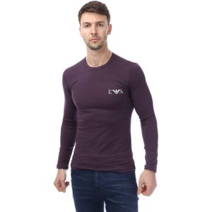 Emporio Armani - Blauw Modal Shirt - Heren - Herfst/Winter Collectie