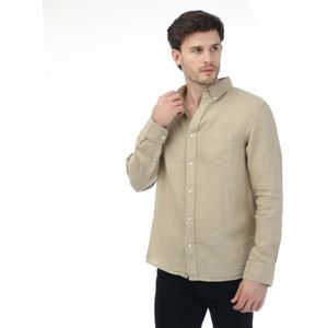 Gant - Regular Ut Garment Dyed Overhemd - Beige - 100% Linnen