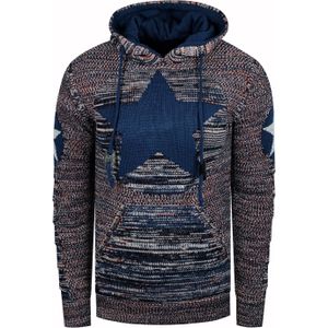 Rusty Neal - Grof Gebreide Hoodie - Casual Pasvorm - Heren