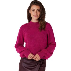 Jansen Amsterdam K190 knit turtle neck raglan long sleeves bailey fuchsia