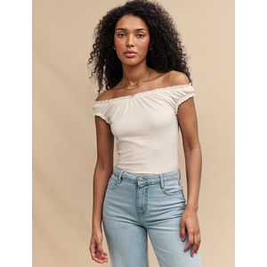 Vrouwen Nobodys Child Savannah Bardot Top in Wit