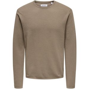 Only & Sons Onsfelix reg 12 crew knit noos taupe