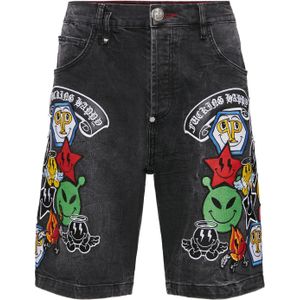 Philipp Plein - Fermentera - Korte Broeken - Grijs - Denim