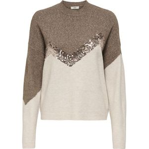 Jacqueline de Yong - Jdymatilda Life Hn Sequin Pull - Trui - Mountain Trail/melange W. Birch Melange/cobbe