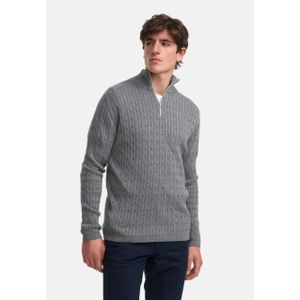 Kronstadt Ks35029 cable half zip 959 stone mix heren trui