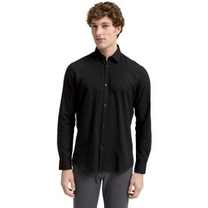 TOM TAILOR DENIM - Overhemd - Zwart - Regular Fit - Lange Mouw