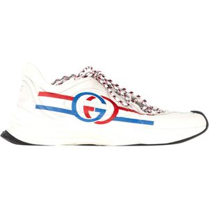 Gucci Run Lage Sneakers in Wit Leer
