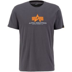 ALPHA INDUSTRIES - Basic T Rubber - T-shirt - Zwart - 100% Katoen