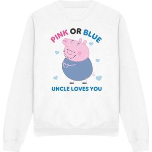 Peppa Pig Uniseks roze of blauwe ome pig loves you sweatshirt voor volwassenen