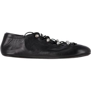 Alexander Wang Vyolette Veterschoenen in Zwart Leer