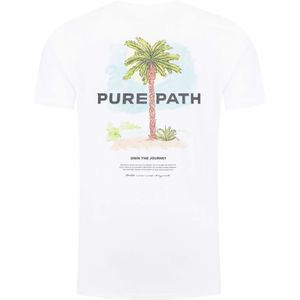 Pure Path Palm tree t-shirt white