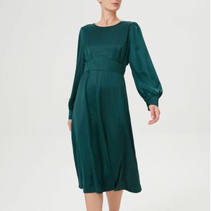 Aangepaste en wijd uitlopende vloeibare blouse -jurk