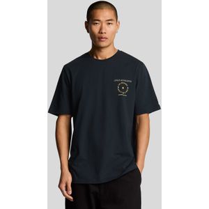 Lyle & Scott - Athletic Graphic T-Shirt - Donker Marineblauw - Katoen