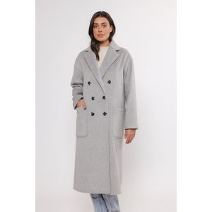 Rino & Pelle long double breasted coat teuni.7002411 9000 light grey