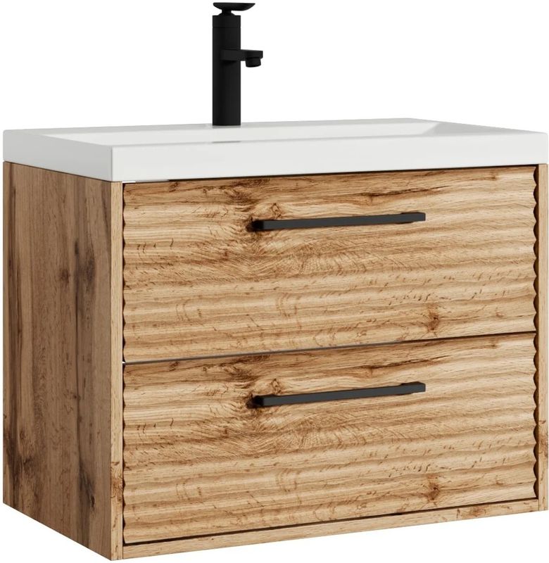 Badplaats Badkamermeubel Set Etna 01 60 cm - Eiken - Badmeubel met wastafel