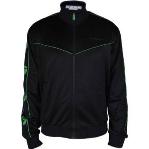 Gilet - Gebroken Wit - Zwart Nylon - Hoge Kraag - Made in Italy