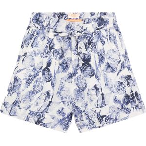 Scotch & Soda High-rise linen short shell batik blue