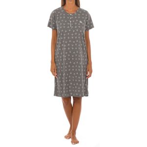 White Hearts KL45213 damesnachtjapon met korte mouwen