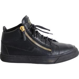 Giuseppe Zanotti Frankie Hoge Sneakers in Zwart Leer