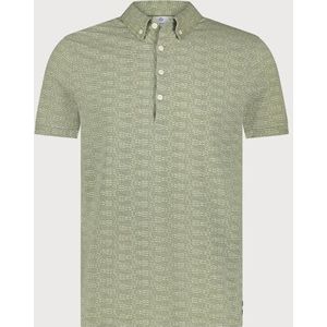 Blue Industry - Polo - Blauw - Katoenblend - Subtiel Mini Dessin