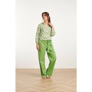 Smashed Lemon - 25177 - Linnen Broek - Lime Groen