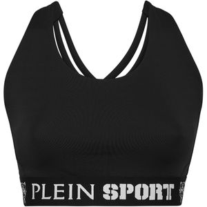Plein Sport - Sporttop - Zwart/Wit - Soft Cup - Mouwloos - Normale Pasvorm