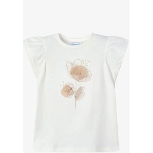Mayoral - T-shirt - Natural - Slim Fit - Meisjes