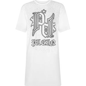Philipp Plein - T-Shirt Jurk - Wit - Katoen