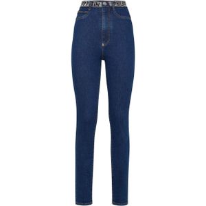 Philipp Plein - Denim Super High Waist Jegging - Blauw - Dames