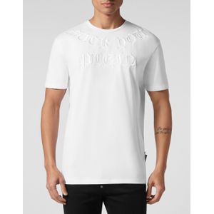 Philipp Plein - T-Shirt Ronde Hals Gothic - Wit - Katoen