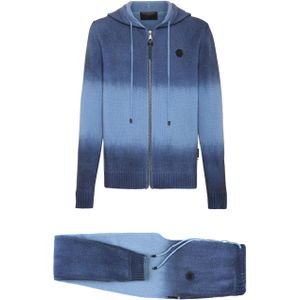 Philipp Plein - Jumpsuit - Donkerblauw - Wol en Kasjmier