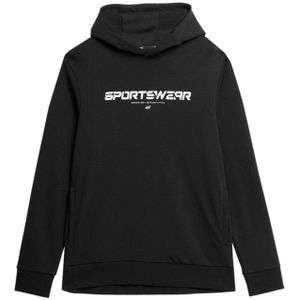 4F - Effen Sweater - Zwart - 60% Katoen 40% Polyester - Met Logo