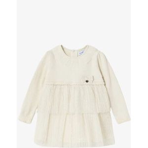 Mayoral - Jurk - Natural - Baby - Met Haarband