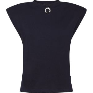 Philipp Plein - Ronde Hals Piercing Tanktop - Blauw - Dames - Katoen