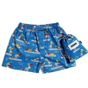 MG-1 Wijde kinder kerst boxershorts jongens sneeuwpop