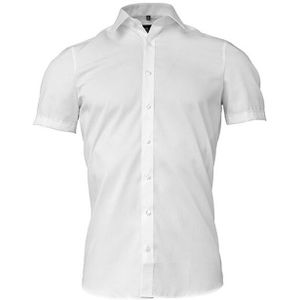 Marvelis - Heren Overhemd - Korte Mouwen - 100% Katoen - Popeline