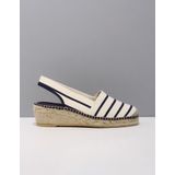 Viguera Espadrilles dames rayas marino textiel